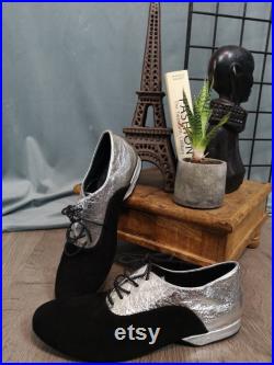 20s vintage style Jessica Jones custom metallic jazz dance spectator shoes