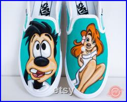 A Goofy Movie Slip on Vans featuring Max and Roxanne
