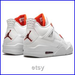 Air Jordan 4 Retro Orange Metallic, Jordan Shoes, Air Jordan, Unisex Basketball Hypebeast Sneakerhead Kicks Shoes Actual Photos