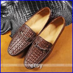 Alligator Mens slip on shoes, Custom Mens Loafers Shoes, Groomsmen Shoes, Mens Shoes, personalized gifts
