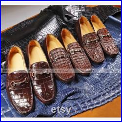 Alligator Mens slip on shoes, Custom Mens Loafers Shoes, Groomsmen Shoes, Mens Shoes, personalized gifts