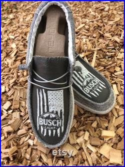 American Flag Busch Light Grey HeyDudes