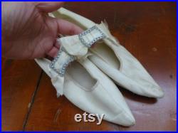 Antique Victorian Leather Wedding Shoes, Circa 1890s, Lovely Antique Pair of Kid Leather Shoes, Must See