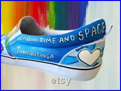 Autism Awareness Shoes. Custom and made to order- Slip-on style sneakers. Select Vans or Generic shoe brand. Artwork on ALL sides.