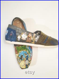 Beauty and the Beast Custom Painted TOMS