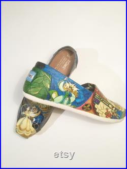 Beauty and the Beast Custom Painted TOMS