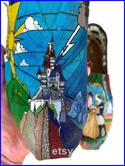 Beauty and the Beast Stained Glass Painted Toms