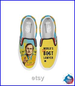 Better Call Saul Vans, Custom Shoes, Custom Sneakers, Saul Goodman Shoes, Jimmy Mc Gill Shoes, Custom Vans, Handpainted Shoes, Gifts for Him