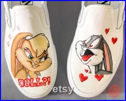 Bugs Bunny in Space Jam with Lola Bunny Slip on Vans