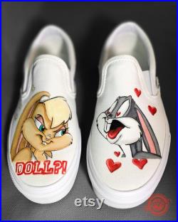 Bugs Bunny in Space Jam with Lola Bunny Slip on Vans