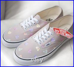 Conversation Hearts Valentine's Day (Hand-Painted Customs Vans Shoes)
