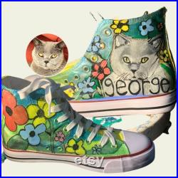 Custom Adult Pet Portrait Converse Shoes Walk Your Pet In Style With These Customized Sneakers