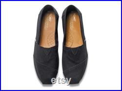 Custom Black TOMS Alpargata (Women's) Personalize With Any Image Weddings, Pets, Kids, Bands, Shows.