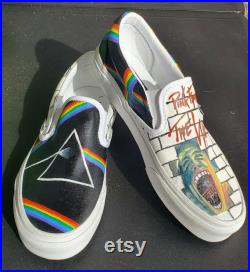 Custom Hand Painted Band Shoes Pink Floyd Hand Painted Shoes Vans Converse Toms Keds