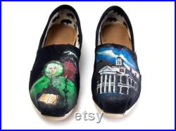 Custom Hand Painted Haunted Mansion Shoes