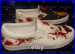 Custom Hand-Painted IT Unisex slip-on Vans Pennywise Vans Horror Shoes