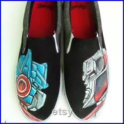 Custom Hand Painted Transfromer Optimus Prime Shoes
