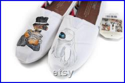 Custom Hand Painted Wall-E Wedding Shoes