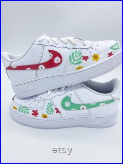 Custom Hand-painted Floral Nike Air Force 1 s