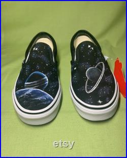 Custom Outer Space Shoes, Custom Galaxy Vans, Outer Space Vans, Custom Shoes