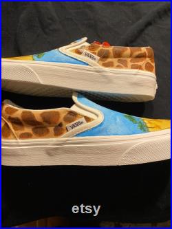 Custom Painted GIRAFFE Shoes, Vans, Toms