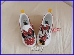 Custom Painted Minnie Mouse Shoes Slip-On Vans