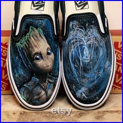 Custom Painted Vans Baby Groot Guardians of the Galaxy