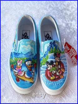 Custom Painted Vans Mickey and Mini Mouse Disney