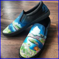 Custom Slip on Hand Painted Shoes, Personalised, Made to Order, Film, Anime, TV
