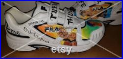 Custom Tupac Fila Sneakers 2pac Shakur Thug Life Shoes