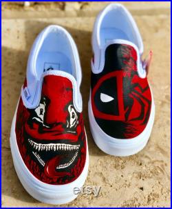 Custom Venom Deadpool Marvel Vans Shoes