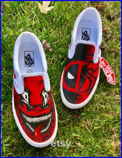 Custom Venom Deadpool Marvel Vans Shoes