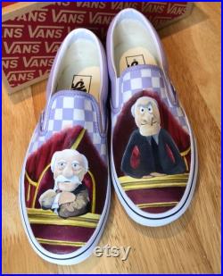 Custom handpainted muppets vans, custom shoes, gift for her, gift for him, the muppets fanart