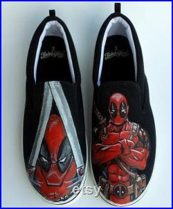 Deadpool Custom Hand Painted Shoes