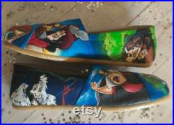 Disney shoes,Disney princesses,Disney villains, custom shoes, custom toms,hand painted shoes,Disney wedding shoes,hand painted Disney shoes