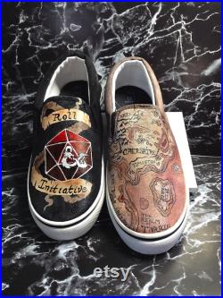 Dungeons and Dragons (DND) Shoes- Custom Painted- EXAMPLES