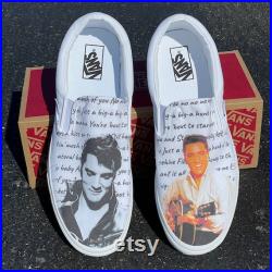 Elvis Presley Custom Slip On Vans