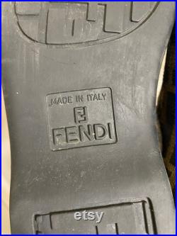 Fendi Vintage Zucca Slip-Ons