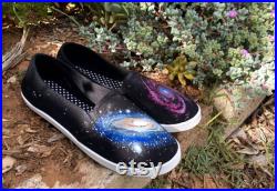 Galaxies Custom Hand-Painted Shoes Standard Shoes or Vans Cosmos Space