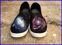 Galaxies Custom Hand-Painted Shoes Standard Shoes or Vans Cosmos Space