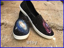 Galaxies Custom Hand-Painted Shoes Standard Shoes or Vans Cosmos Space