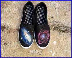 Galaxies Custom Hand-Painted Shoes Standard Shoes or Vans Cosmos Space