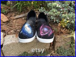 Galaxies Custom Hand-Painted Shoes Standard Shoes or Vans Cosmos Space