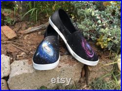 Galaxies Custom Hand-Painted Shoes Standard Shoes or Vans Cosmos Space