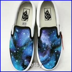 Galaxy Custom Vans, Made to Order, Handmade Gift, Personalized Gift, Custom Shoes