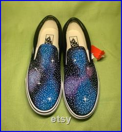 Galaxy Vans, Custom Galaxy Vans, Space Themed Shoes