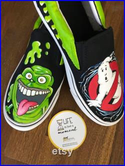 Ghostbusters Shoes Hand Painted gift slimer shoes