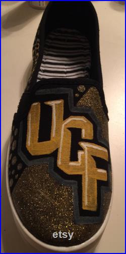Girly Glitter UCF Custom Shoes