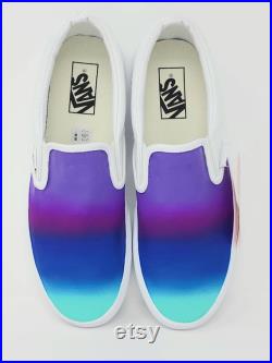 Gradient (ombre) Custom Hand Painted Vans Shoes (Any combination of colors)
