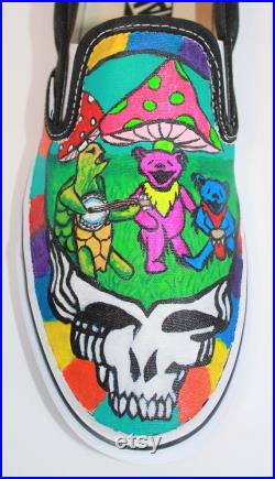 Grateful Dead, Jerry Garcia Custom Vans Shoes